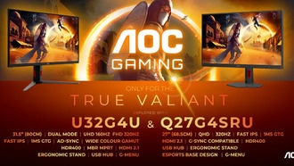 AGON by AOC представила игровые мониторы Q27G4SRU и U32G4U