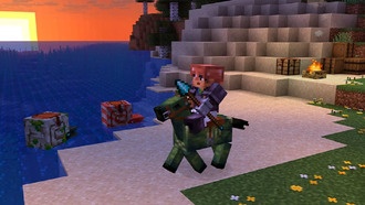 В Minecraft появилось новое оружие и приручаемые мобики в тестовой версии обновления Mounts of Mayhem