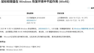 Первый обновление для Windows 11 25H2 вызвало сбой с USB-устройствами