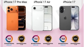 iPhone 17 серия заняла 25 место в мировом рейтинге экранов по версии DXO