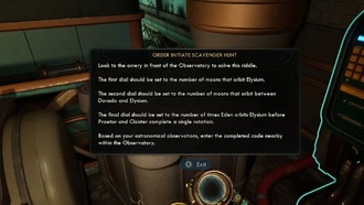 Решение головоломки «Охоты за сокровищами» в Outer Worlds 2