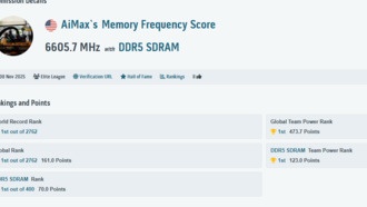 Установлен новый мировой рекорд разгона DDR5: 13211 МТ/с