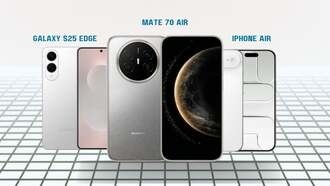 Сравнение Huawei Mate 70 Air, iPhone Air и Galaxy S25 Edge