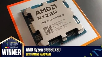 Процессор AMD Ryzen 9 9950X3D получил награду «Лучшее игровое оборудование» на Golden Joystick Awards 2025