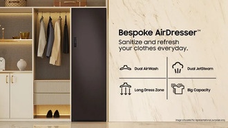 Samsung представила обновлённый Bespoke AirDresser с двухсторонней системой очистки