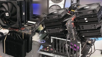 RTX 2060 с двумя башенными кулерами от процессора: температура упала на 35°C