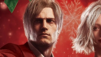 Фанаты заметили странные глаза Леона на новогодней открытке Resident Evil