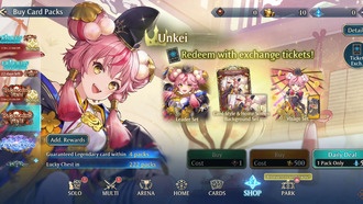 Полный список наград за билеты обмена в Shadowverse: Worlds Beyond