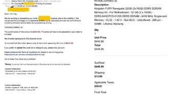 Канадский ритейлер отказывается отгружать память по старым ценам, требуя доплаты