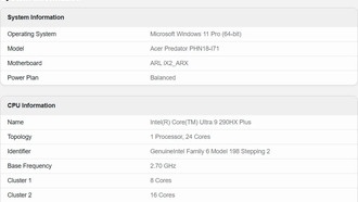 Intel представила мобильный процессор Core Ultra 9 290HX Plus: производительность близка к десктопным флагманам