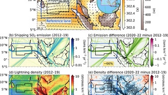Сокращение выбросов серы с судов снизило количество молний в ключевых морских путях