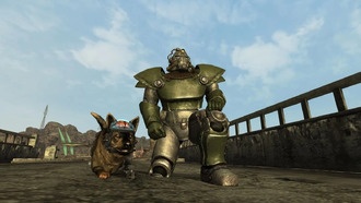 Моддер добавил в Fallout: New Vegas анимацию скрытного перемещения для собаки-компаньона