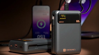 Portronics Ignis 65: портативный аккумулятор с зарядкой 65 Вт и кабелем в корпусе