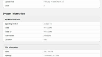 Vivo V70 Elite появился в Geekbench с Snapdragon 8s Gen 3 и Android 16