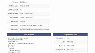 Утечка BIOS для RTX 5090 с лимитом мощности в 2500 Вт