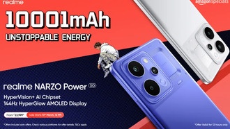 Realme Narzo Power представили с огромной батареей 10 001 мАч и AI-чипом