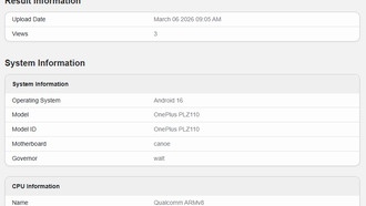 OnePlus 15T замечен в Geekbench с Snapdragon 8 Elite Gen 5 и Android 16
