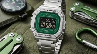 Casio выпустила доступные цифровые часы W218HD-3AV с зелёным циферблатом