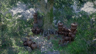 Решение головоломки в Руинах Гор Королевского Щита в Crimson Desert