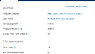 Intel представила новый процессор для игровых ноутбуков с рекордными 18 ядрами