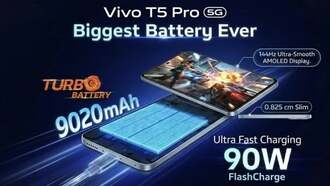 Vivo T5 Pro представлен с аккумулятором на 9020 мАч и OLED-дисплеем яркостью 5000 нит