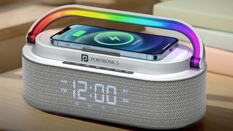 Portronics представила умную колонку Strings с будильником и беспроводной зарядкой