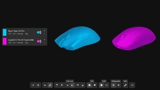 Веб-инструмент EloShapes теперь позволяет сравнивать формы игровых мышей в 3D