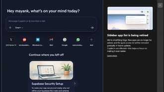 Microsoft упрощает Edge, удаляя боковую панель, но оставляя Copilot