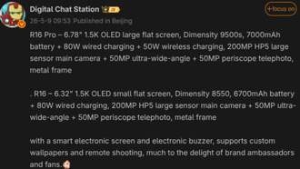 Инсайдер раскрыл характеристики Oppo Reno 16 и Reno 16 Pro: огромные батареи и 200-Мп камеры