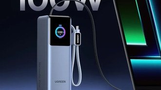 Ugreen выпустила в США мощный повербанк на 25 000 мАч с двумя встроенными кабелями USB-C