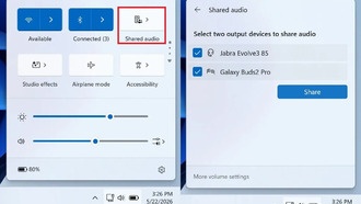 Windows 11 получила функцию общего доступа к аудио: два наушника одновременно