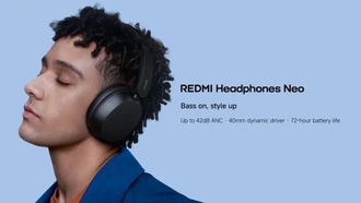 Redmi Headphones Neo вышли на глобальный рынок: 40-мм драйверы, USB-C, шумоподавление 42 дБ и до 72 часов работы